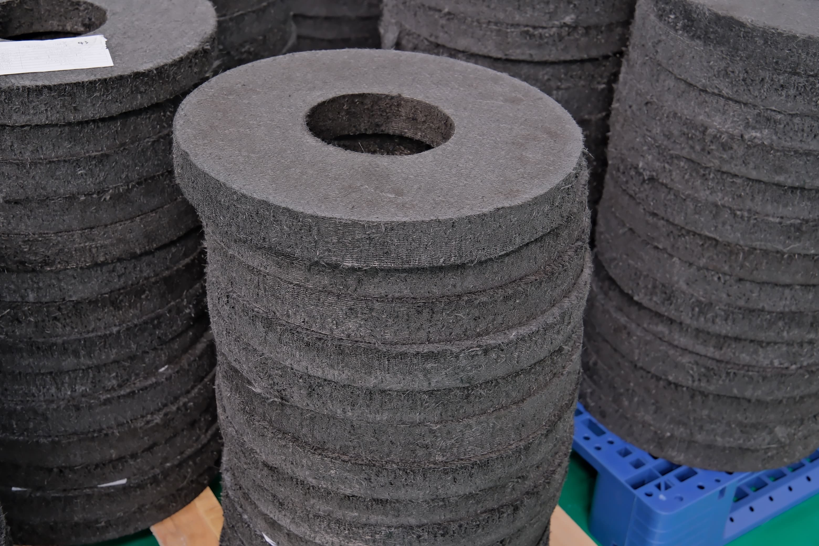 Ownsilent carbon ceramic brake rotor — Molding & Pressing — Preform Ring Stack
