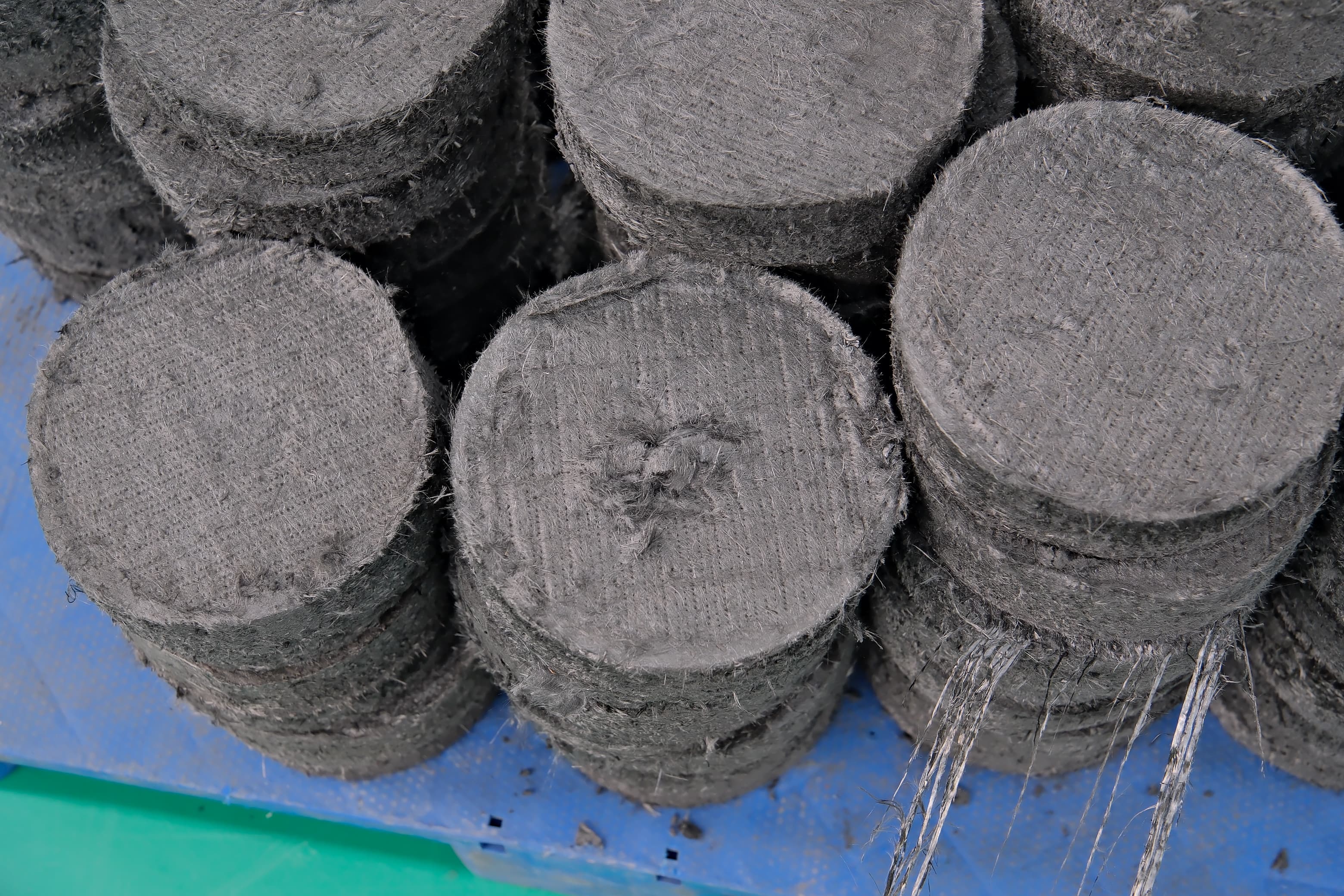 Ownsilent carbon ceramic brake rotor — Molding & Pressing — Preform Rings Labeled
