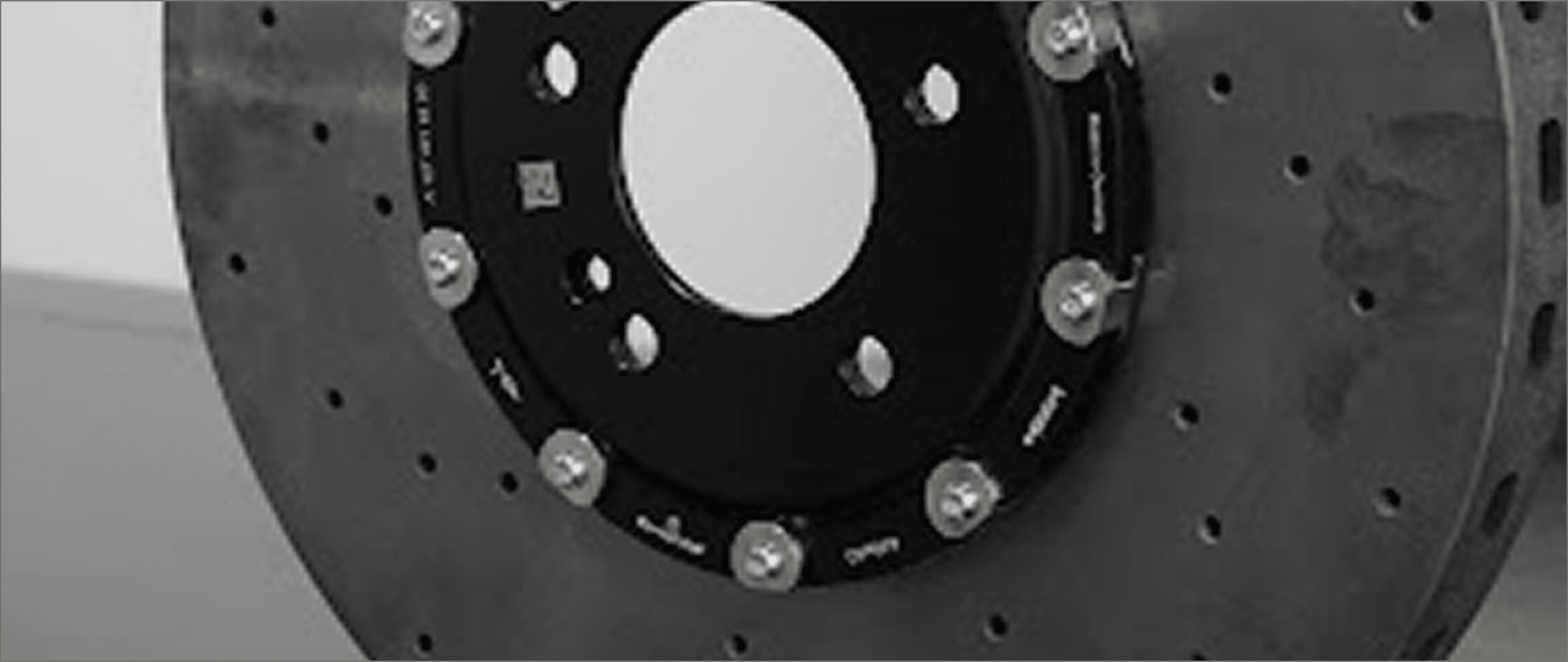 Ownsilent carbon ceramic brake rotor — Finished Rotor & Installed — Hub Detail