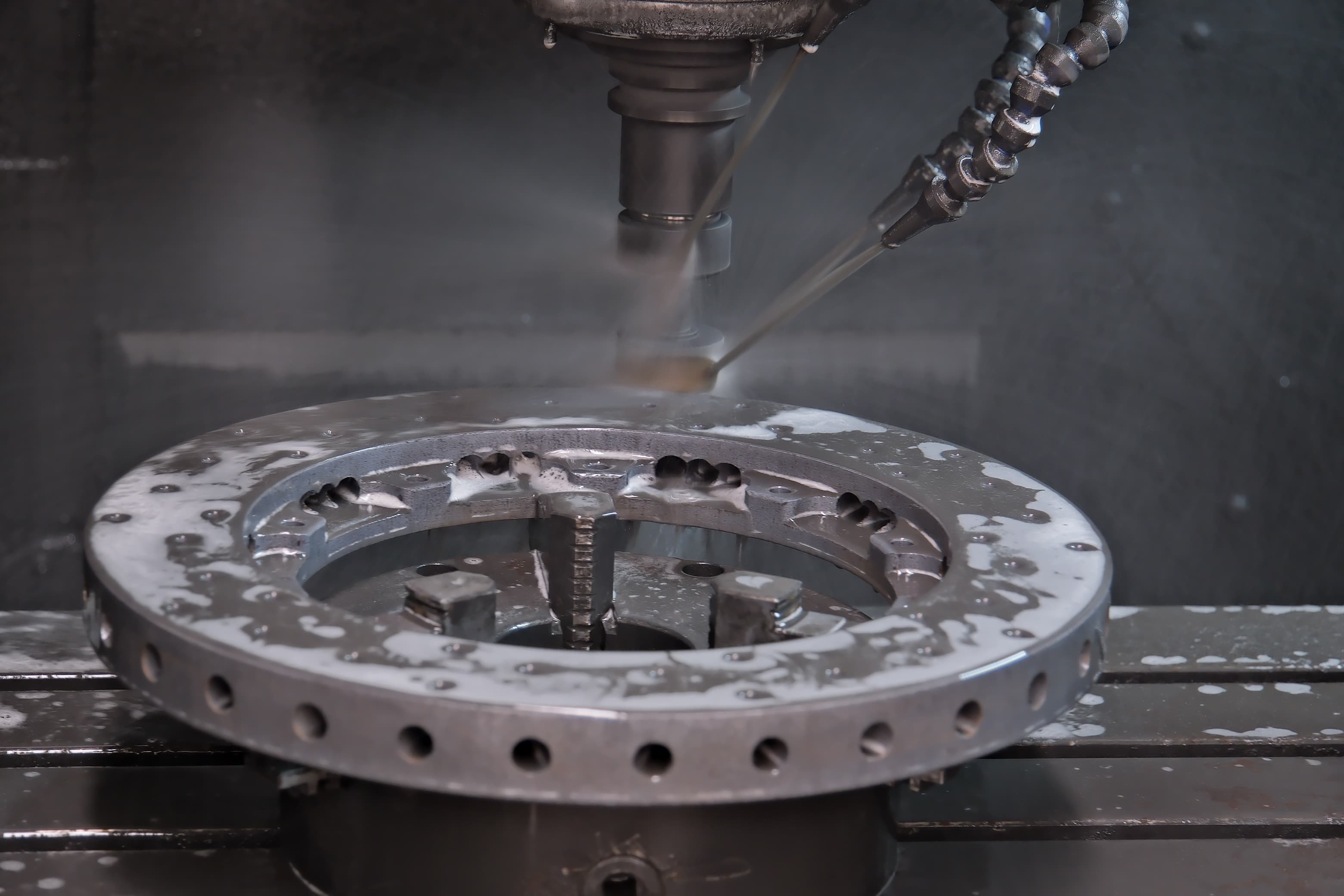 Ownsilent carbon ceramic brake rotor — CNC Machining — Active Cutting Detail