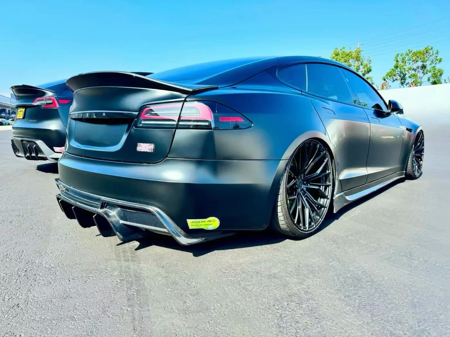 Tesla Model S VRS Dry Carbon Fiber Kit — Front Bumper Air Vent Trims