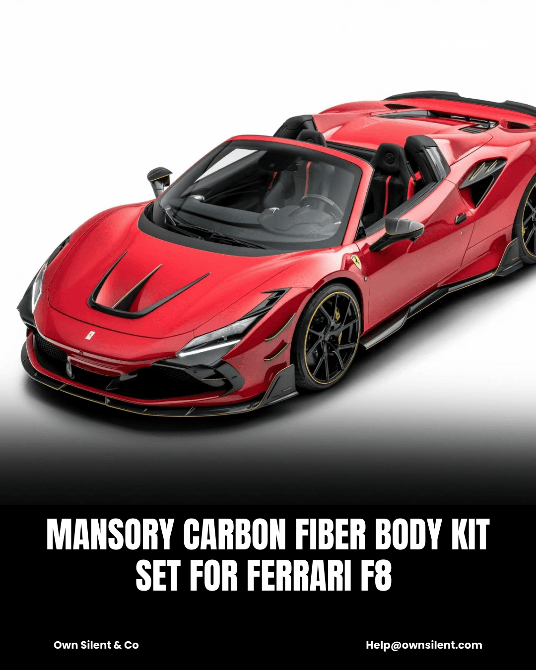 Ferrari F8 Tributo Exterior Parts Carbon Fiber Conversion Kits